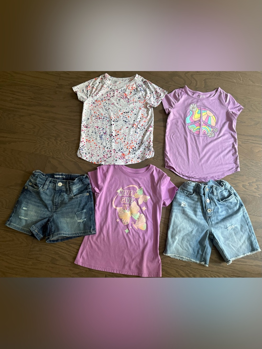 Girls clothes lot Jean shorts shirts size 6 & 6x school athletic dri fit